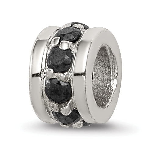 Sterling Silver Black CZ Spacer Enhancer