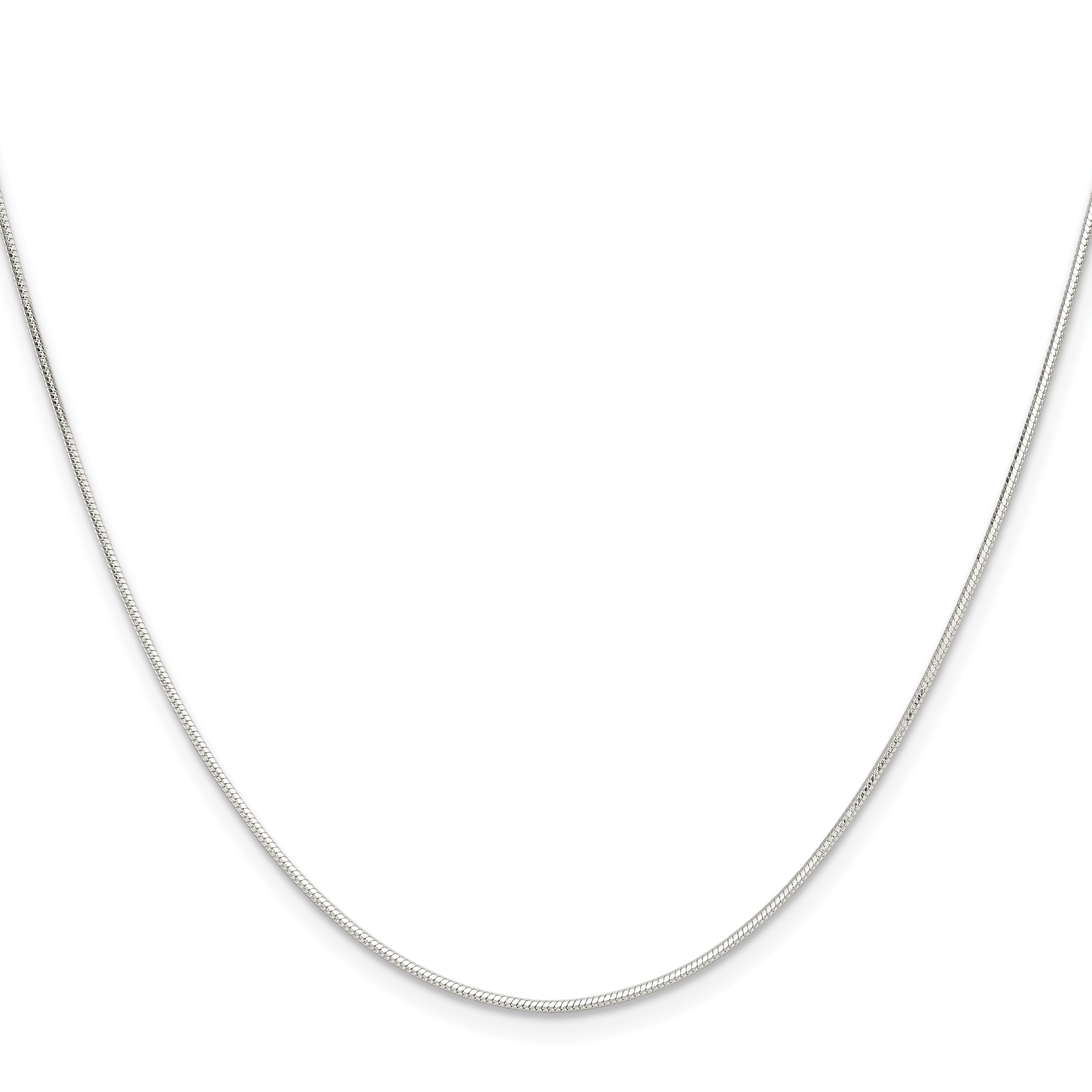 Sterling Silver Polished .90mm Octagonal Snake Chain