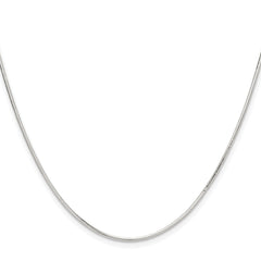 Sterling Silver Polished 1mm Octagonal Snake Chain