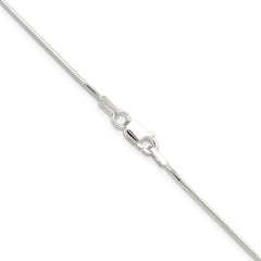 Sterling Silver Polished 1mm Octagonal Snake Chain