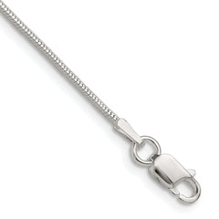 Sterling Silver Polished 1mm Octagonal Snake Chain