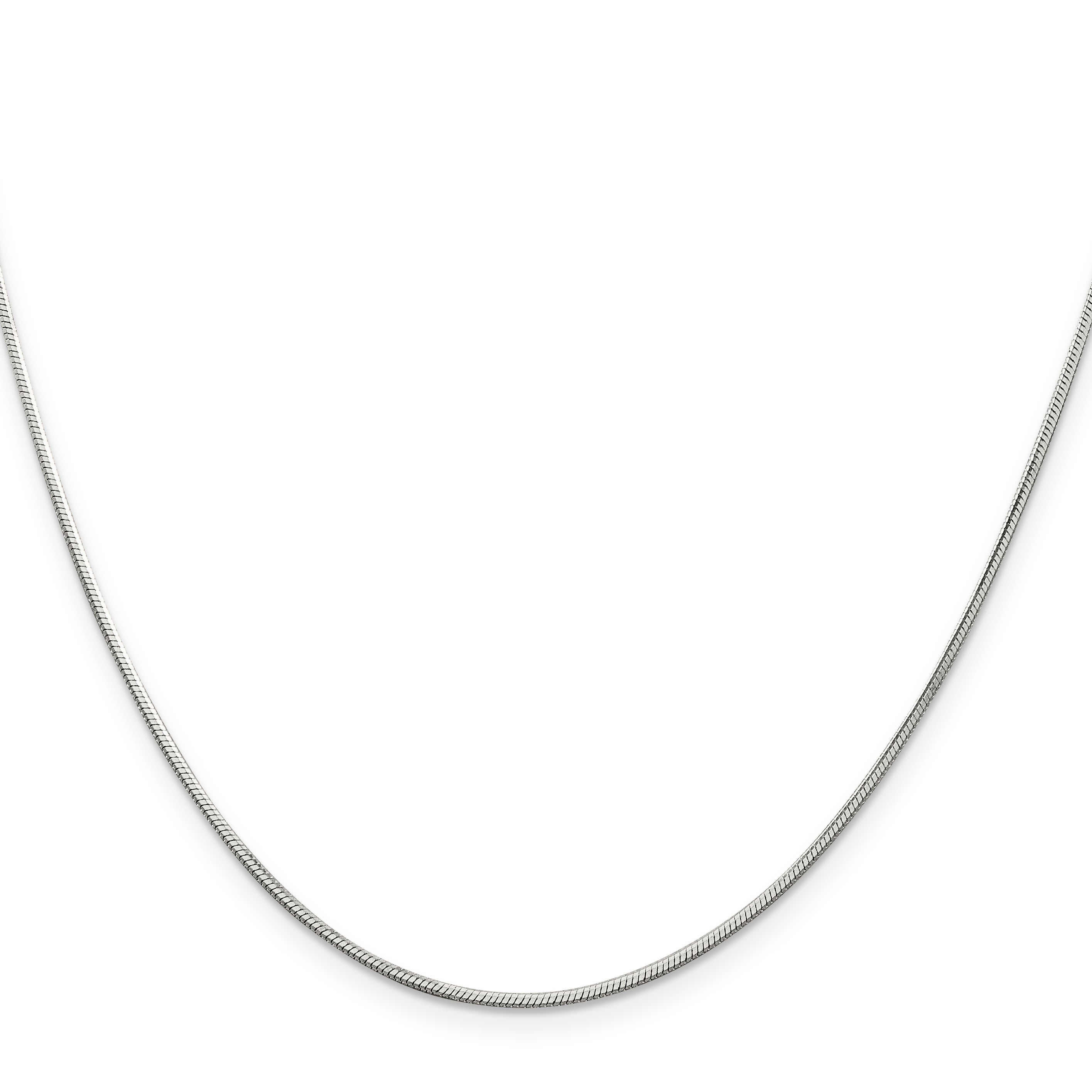 Sterling Silver 1.25mm Octagonal Snake Chain