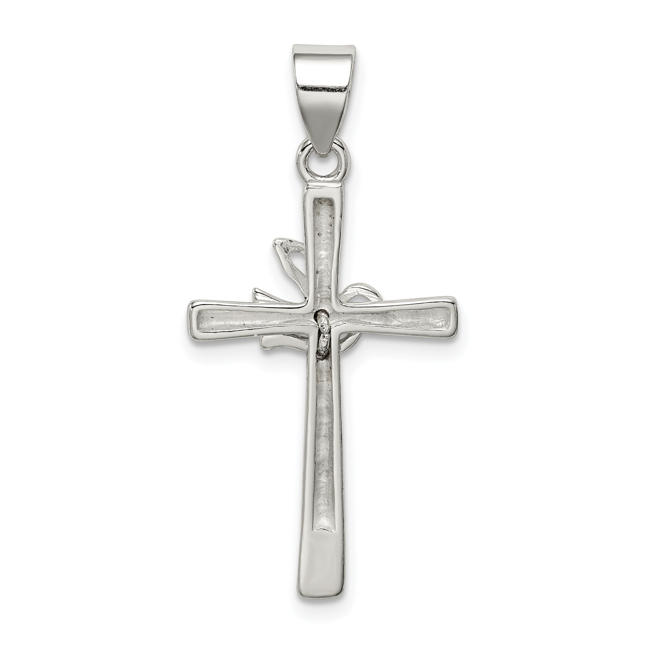 Sterling Silver Dove Cross Pendant