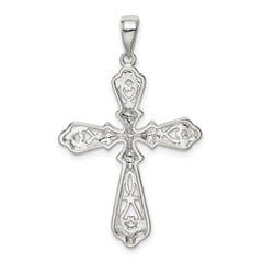 Sterling Silver Vermeil CZ Cross Pendant