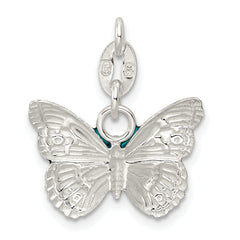 Sterling Silver Enameled Butterfly Charm