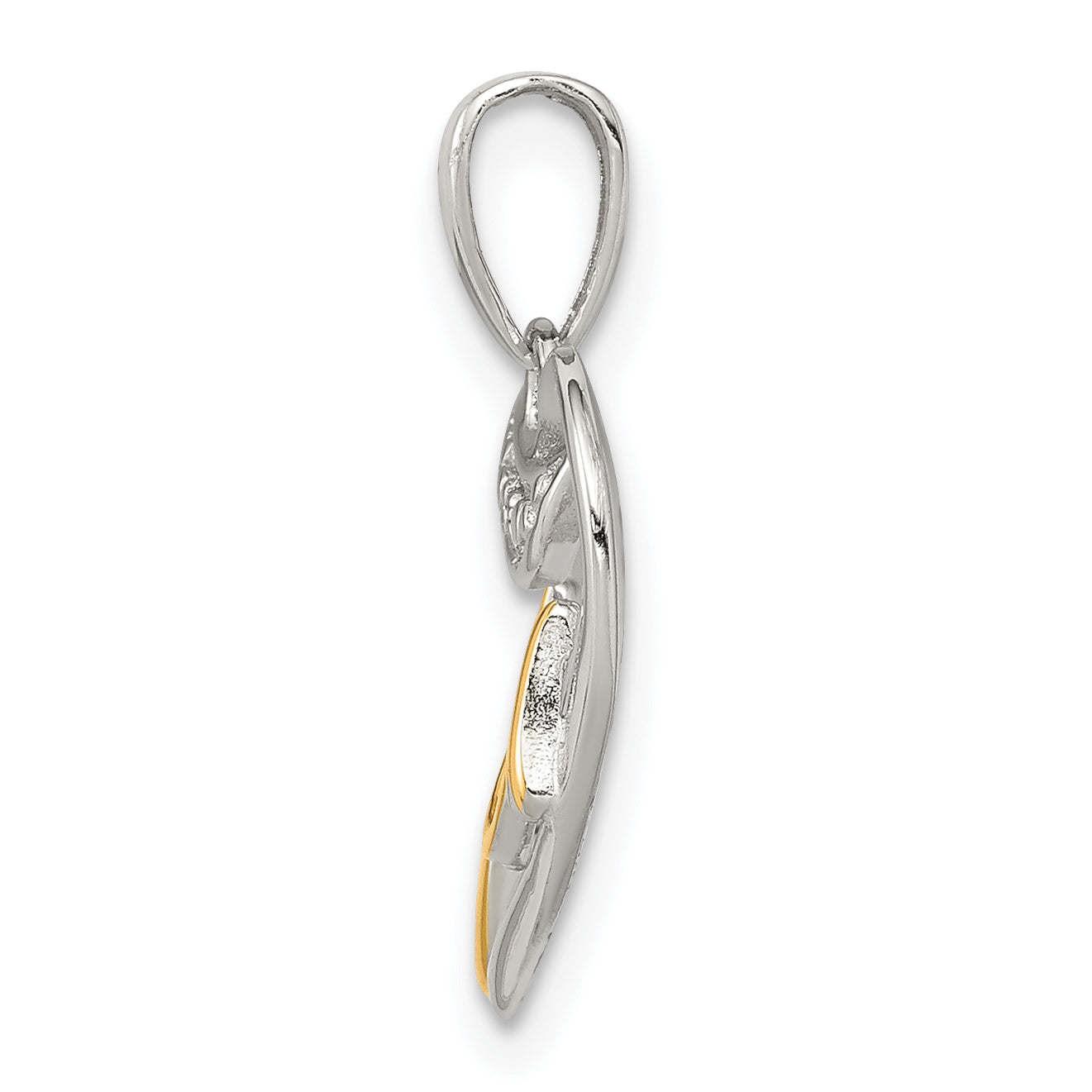 Sterling Silver Vermeil Diamond Mom Pendant