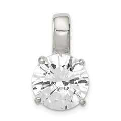 Sterling Silver Round CZ Pendant