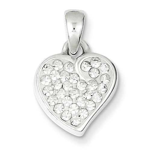 Sterling Silver Stellux Crystal Heart Pendant