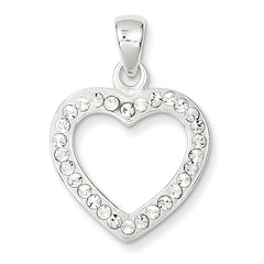 Sterling Silver Stellux Crystal Heart Pendant