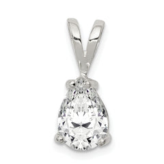 Sterling Silver Pear CZ Pendant