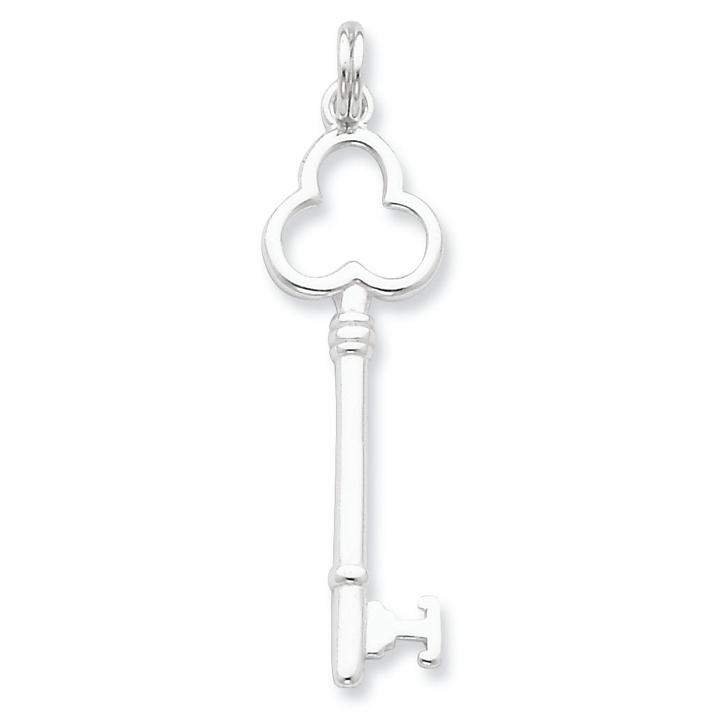 Sterling Silver Polished Key Pendant