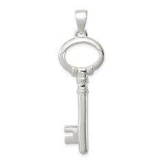 Sterling Silver Polished Key Pendant