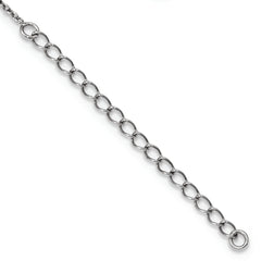 White Night Sterling Silver Rhodium-plated Black and White Diamond Intertwined Infinity Symbol 18 Inch Necklace with 2 Inch Extender