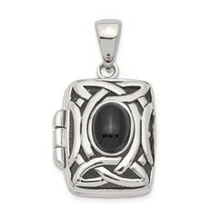 Sterling Silver Onyx Locket