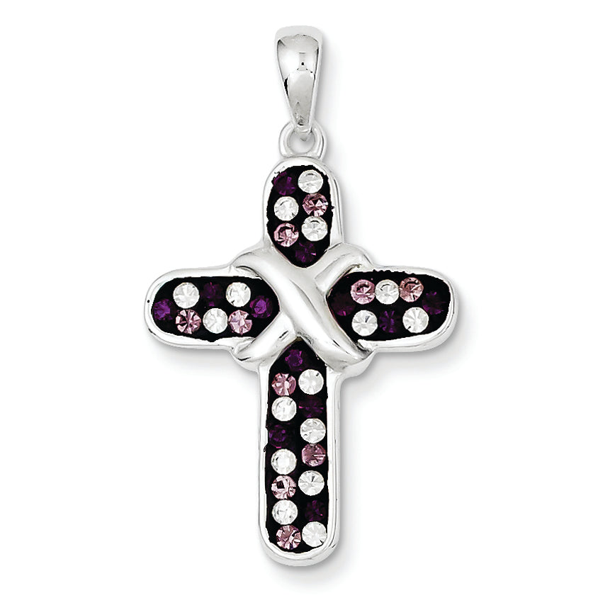 Sterling Silver Stellux Crystal Cross Pendant