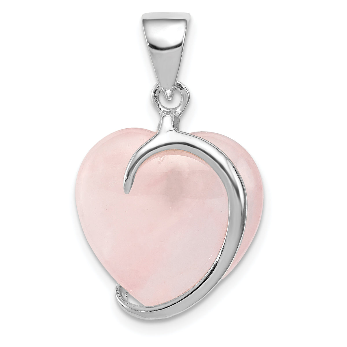 Sterling Silver Rose Quartz Pendant