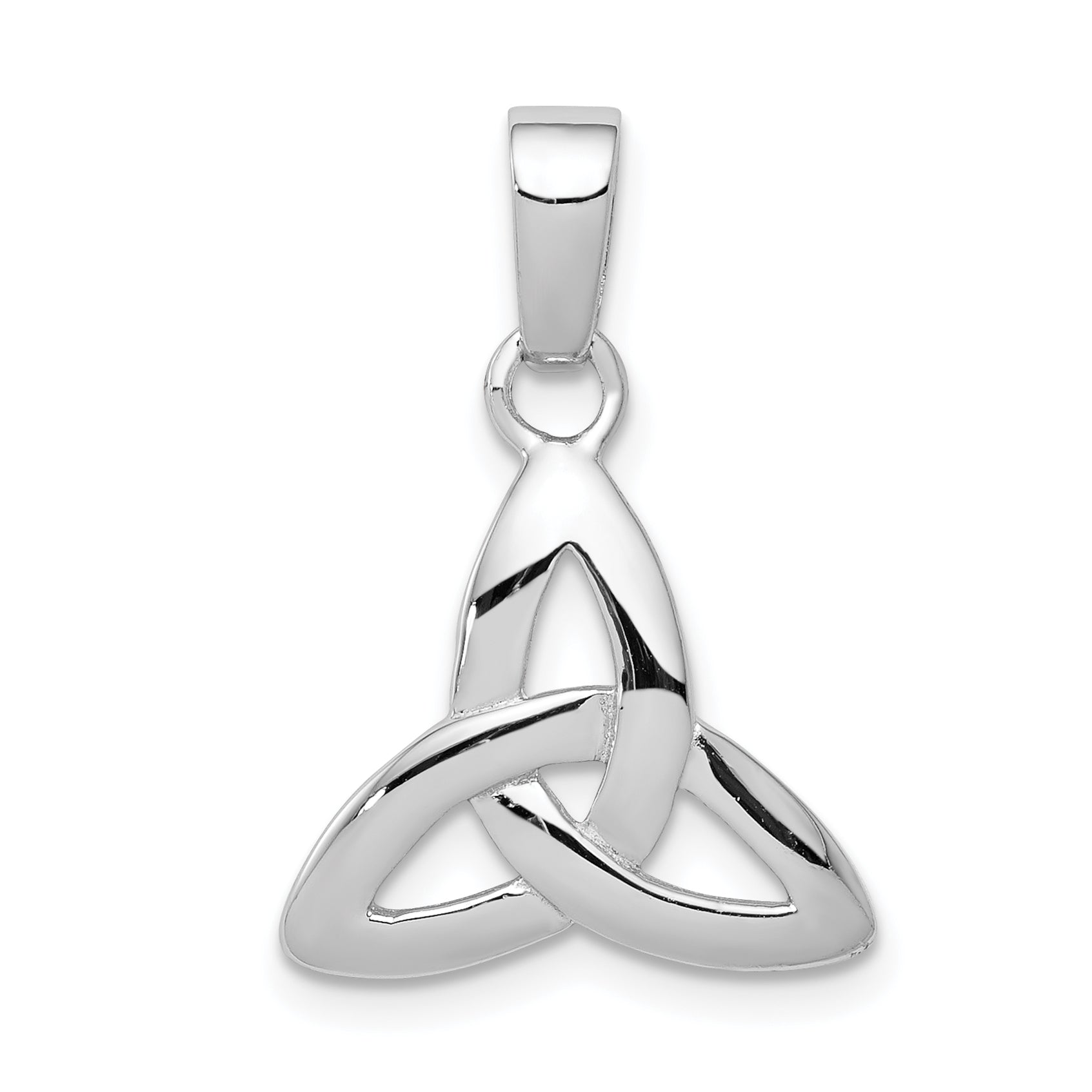 Sterling Silver Rhodium Plated Trinity Pendant