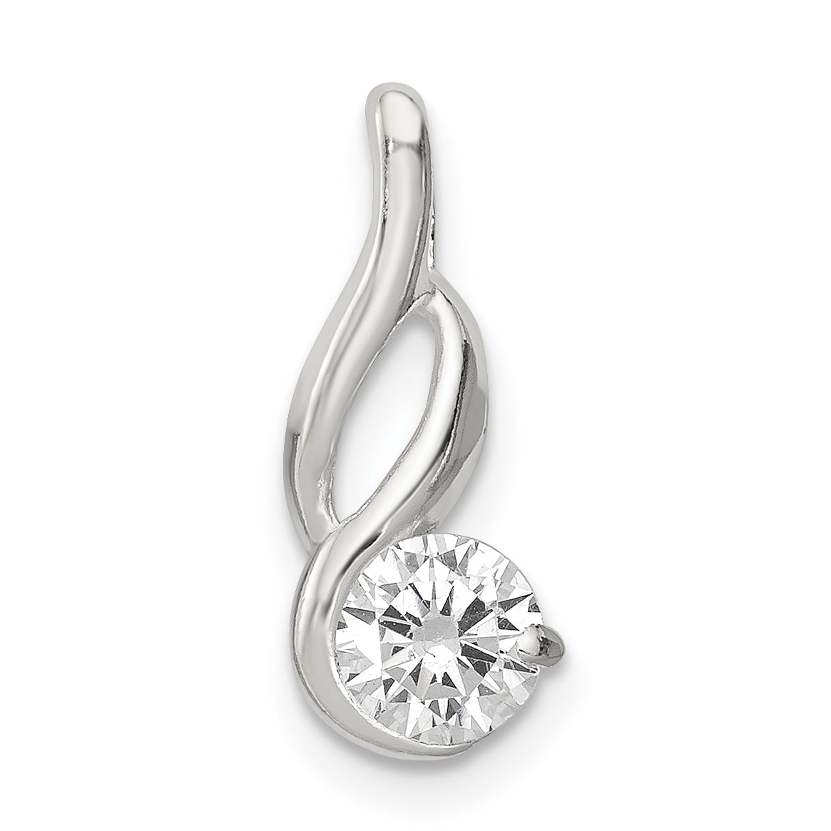 Sterling Silver CZ Pendant Slide