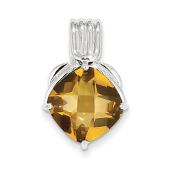 Sterling Silver Whiskey Quartz Pendant