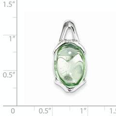 Sterling Silver Green Quartz Pendant