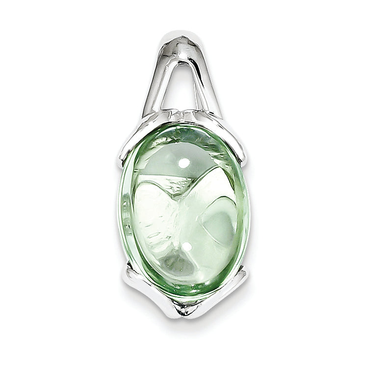 Sterling Silver Green Quartz Pendant