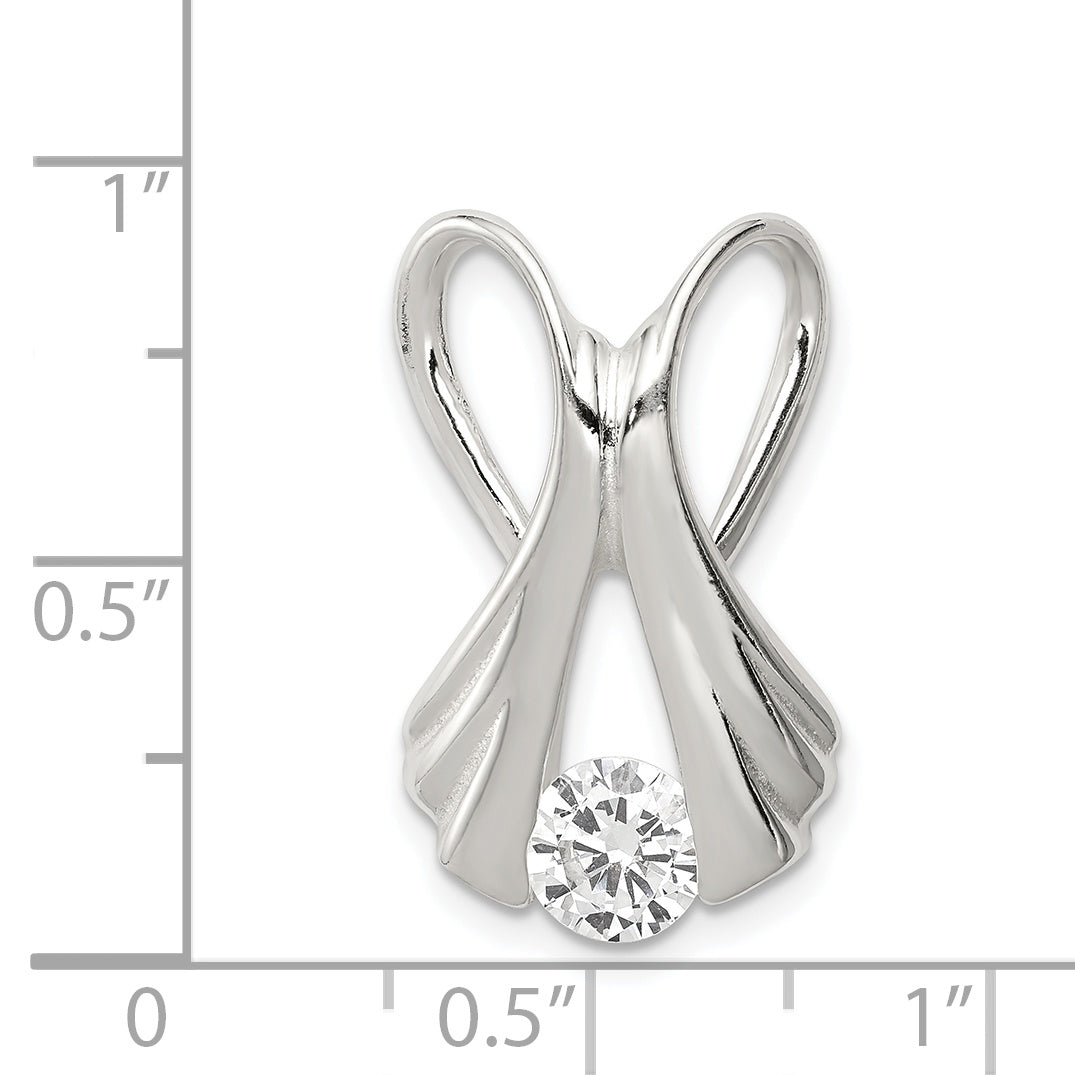 Sterling Silver CZ Slide