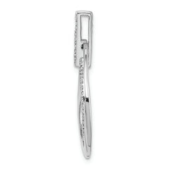 Sterling Silver Rhodium Plated Diamond Pendant