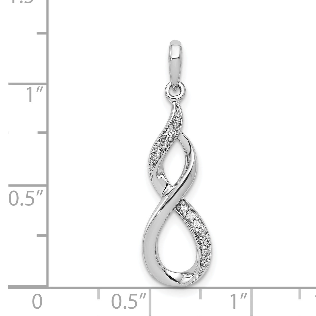 Sterling Silver Rhodium Diam. Figure 8 Pendant