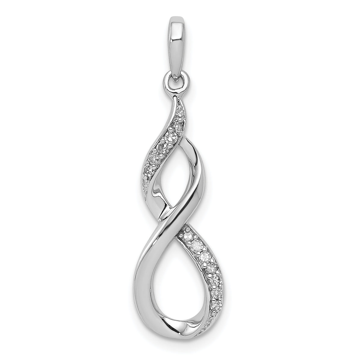 Sterling Silver Rhodium Diam. Figure 8 Pendant