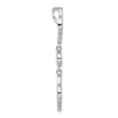 Sterling Silver CZ Chain Slide