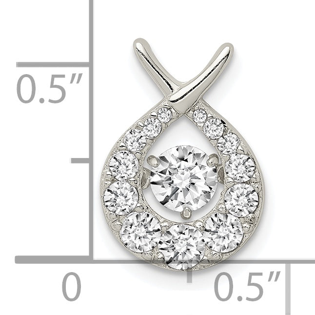 Sterling Silver Vibrant CZ Pendant