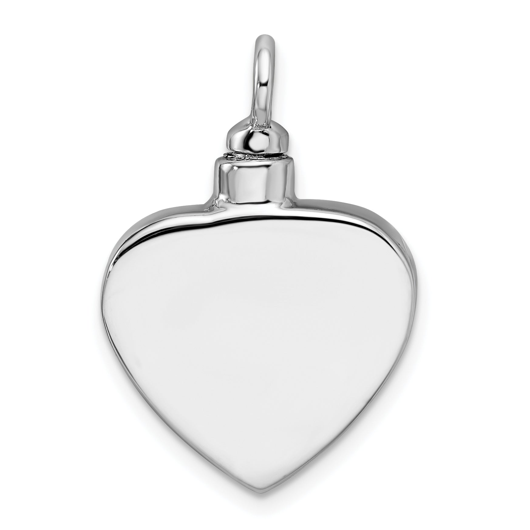 Sterling Silver Rhodium-plated Enameled Paw Prints Heart Ash Holder