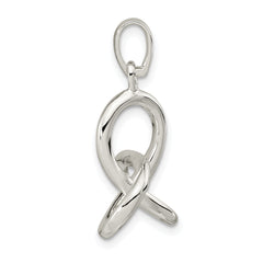 Sterling Silver Polished Infinity Triangle Pendant