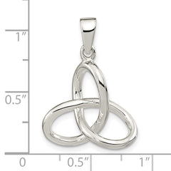 Sterling Silver Polished Infinity Triangle Pendant