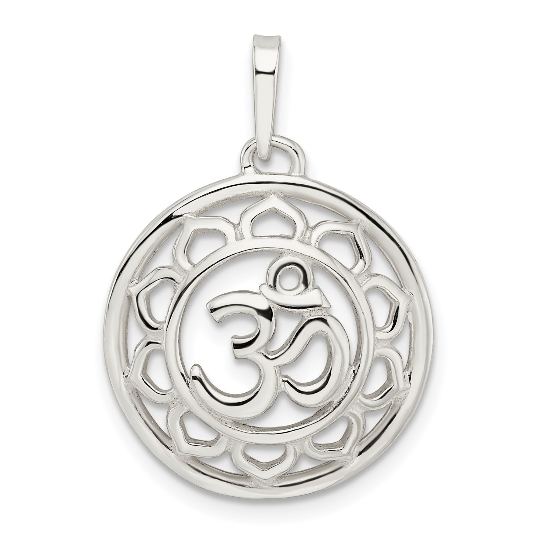 Sterling Silver Filigree Om Spirituality Pendant