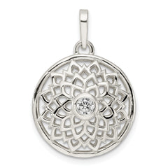 Sterling Silver CZ Crown Chakra Pendant