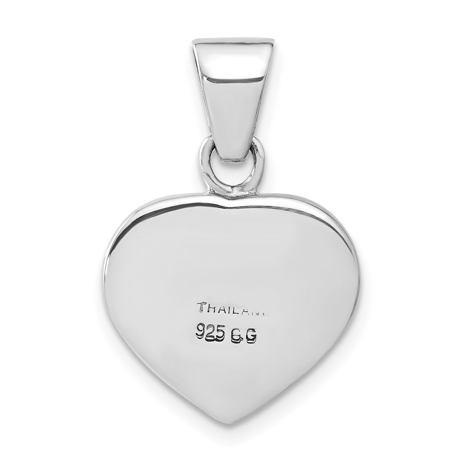 Sterling Silver White Shell Heart Pendant