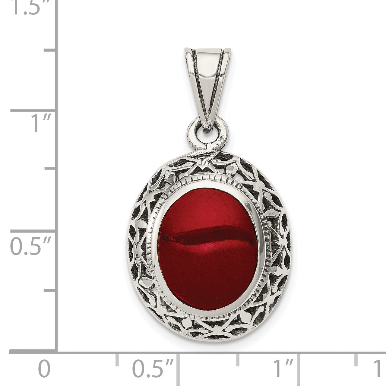 Sterling Silver Carnelian Pendant