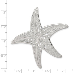 Sterling Silver Fancy Starfish Pendant