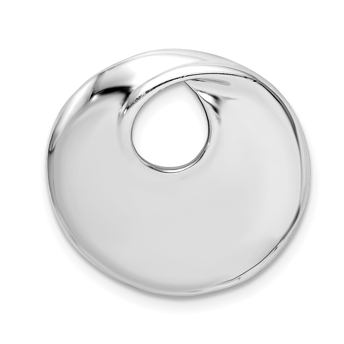 Sterling Silver Rhodium-platedCircle Slide