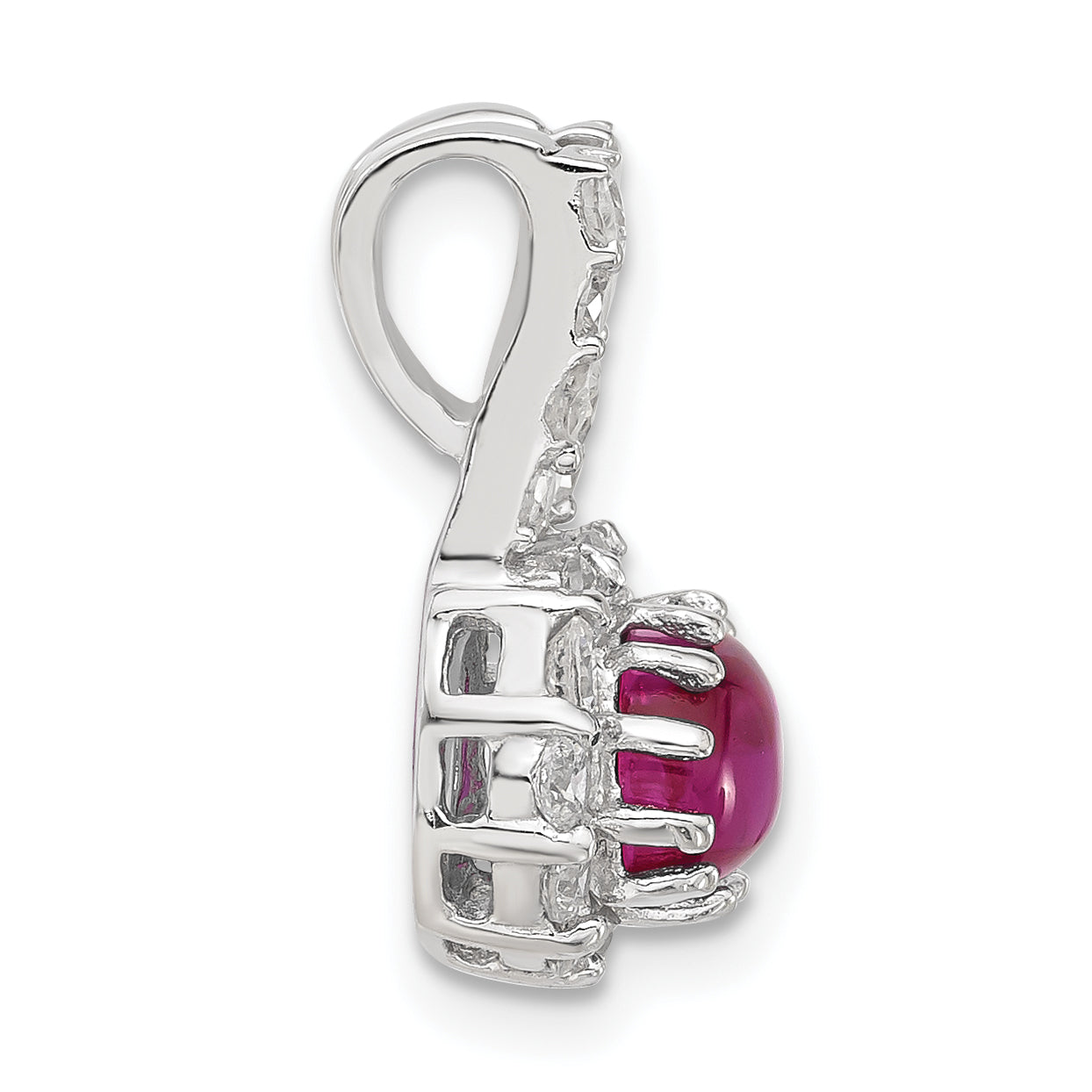 Sterling Silver CZ Pendant Slide