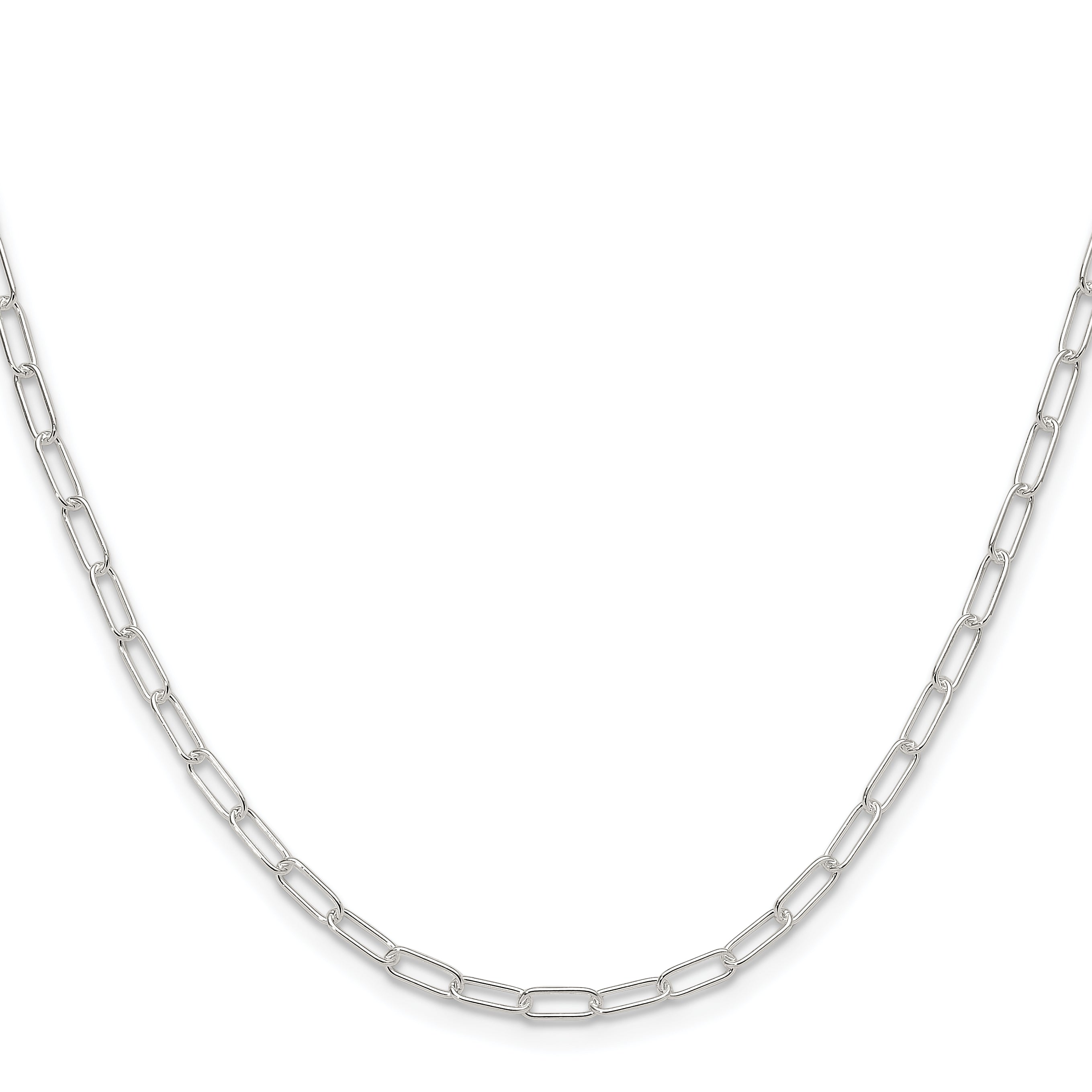 Sterling Silver Polished 2.9mm Elongated Cable Chain