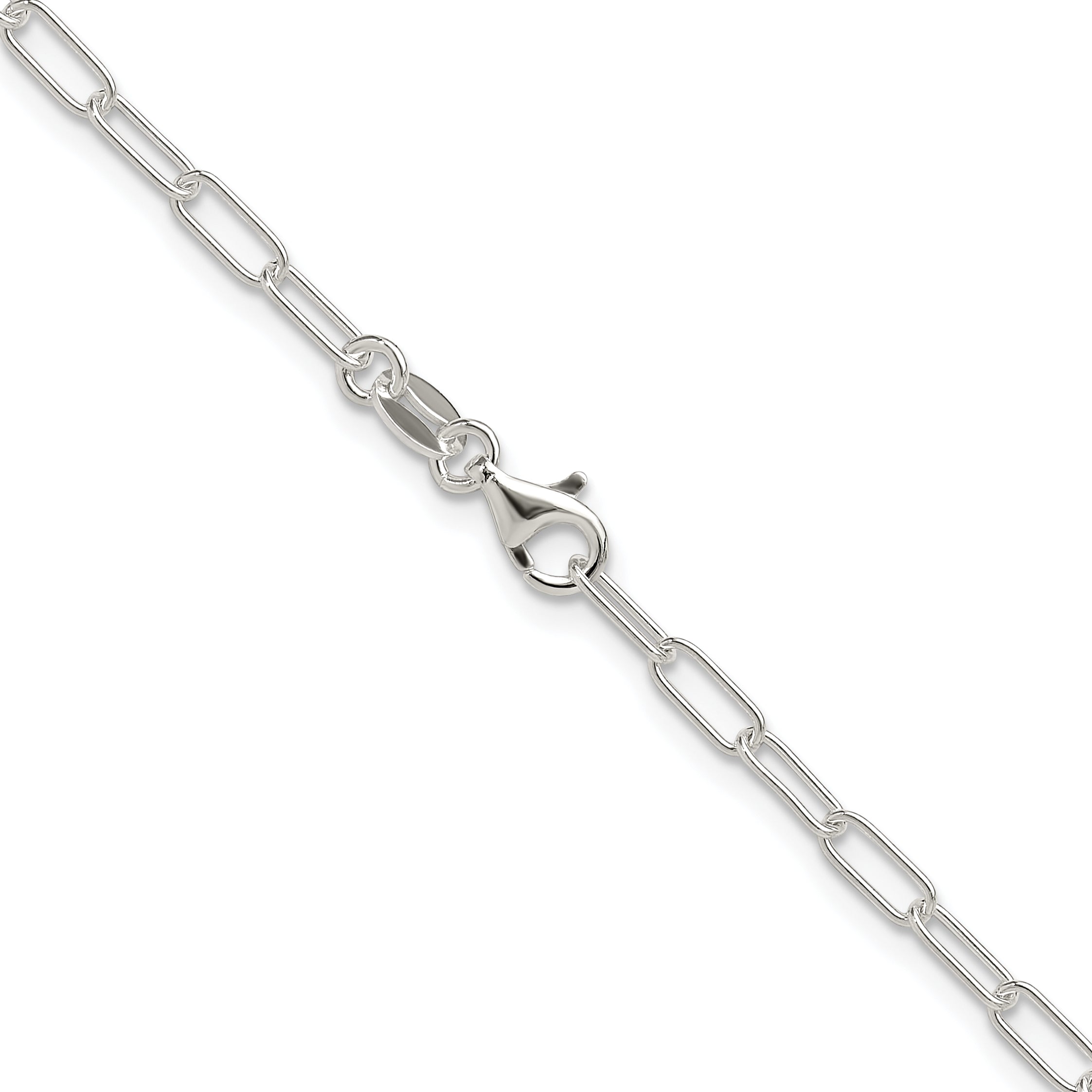 Sterling Silver Polished 2.9mm Elongated Cable Chain