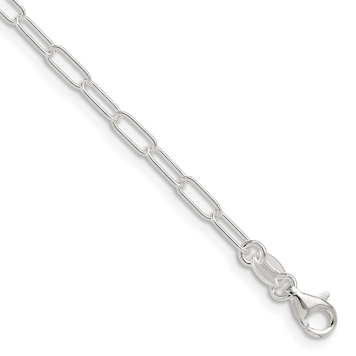 Sterling Silver Polished 2.9mm Elongated Cable Chain