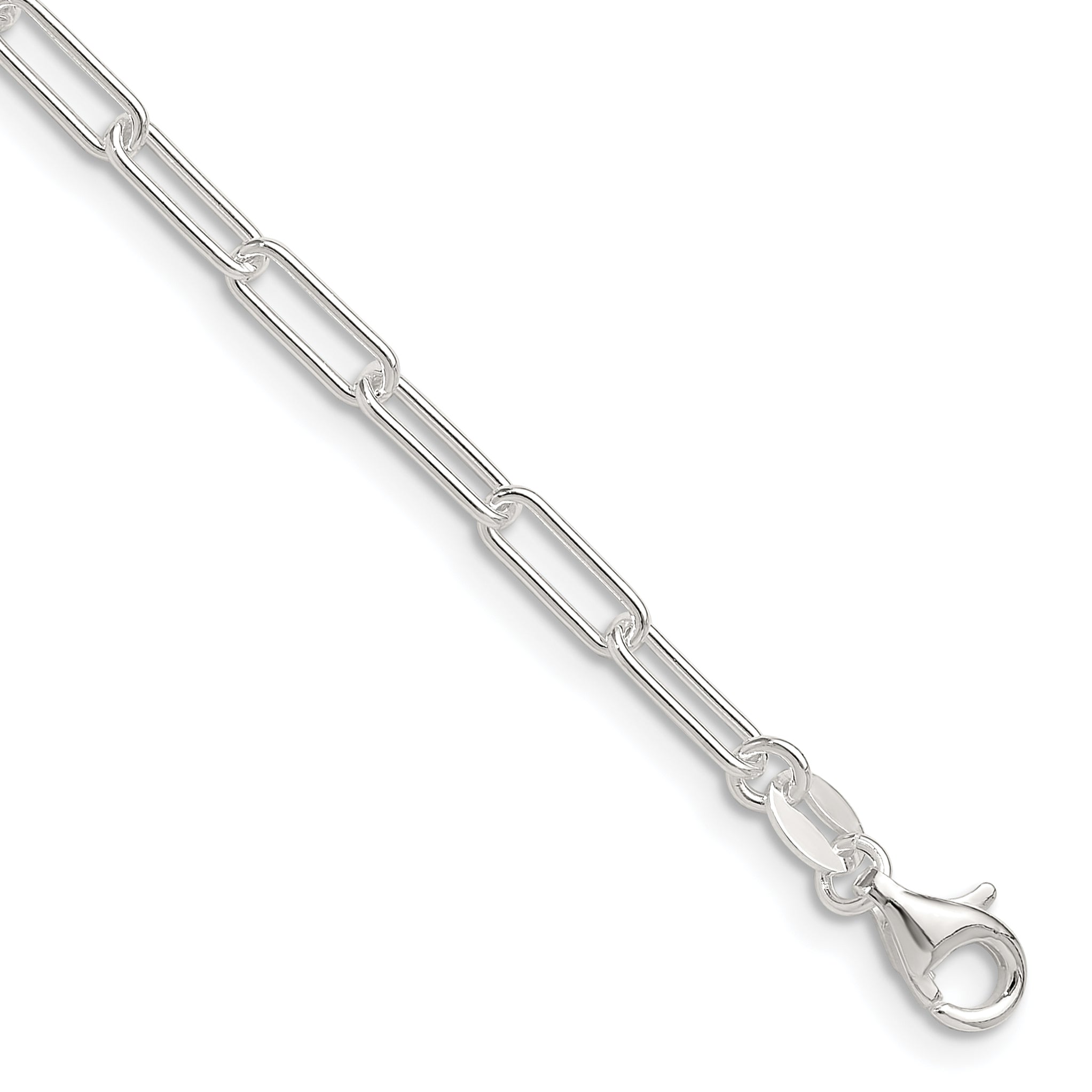 Sterling Silver Polished 3mm Elongated Cable Chain