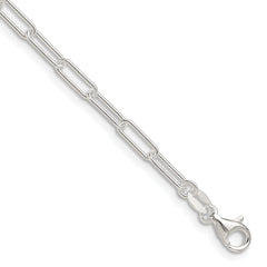 Sterling Silver Polished 3mm Elongated Cable Chain