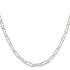 Sterling Silver Polished 4.5mm Elongated Cable Chain