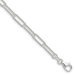 Sterling Silver Polished 4.5mm Elongated Cable Chain