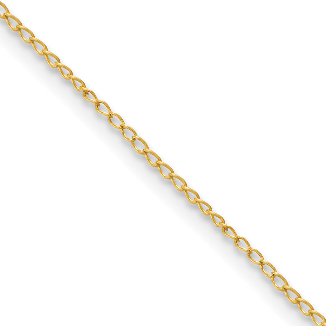 Sterling Silver Flash Gold-plated Curb Chain