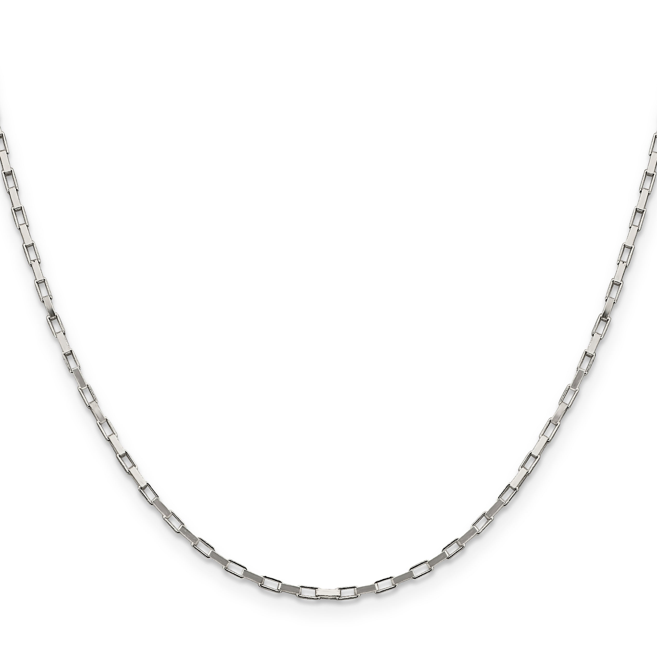 Sterling Silver 1.65mm Elongated Box Chain